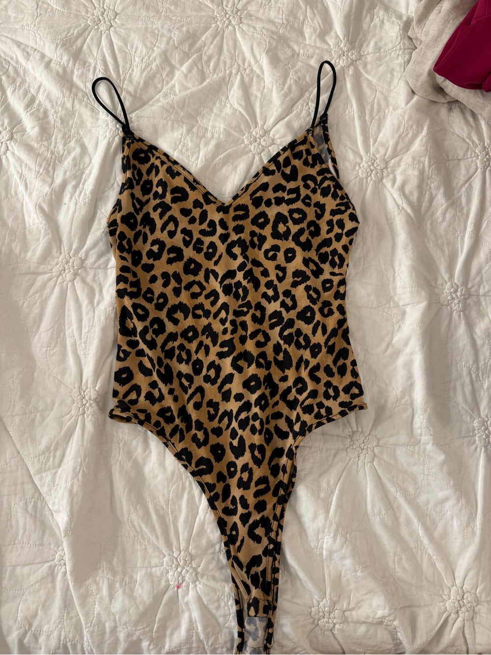 Leopard Print Girls' One-Piece Swimwear in Brown and Black
